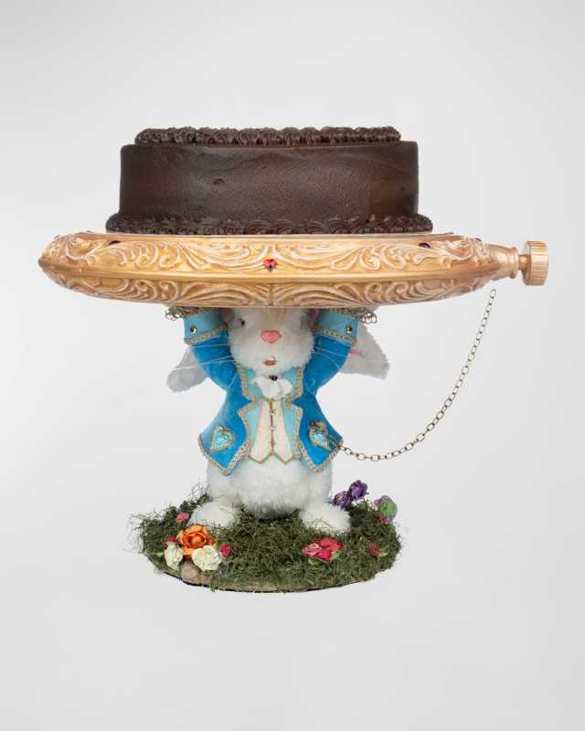 White Rabbit Cake Plate